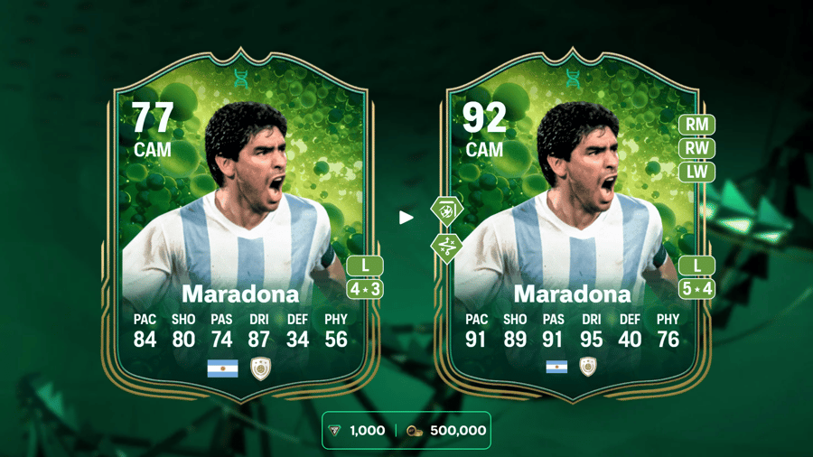 What is the Best Evolution for the free Diego Maradona in EA Sports FC 25?