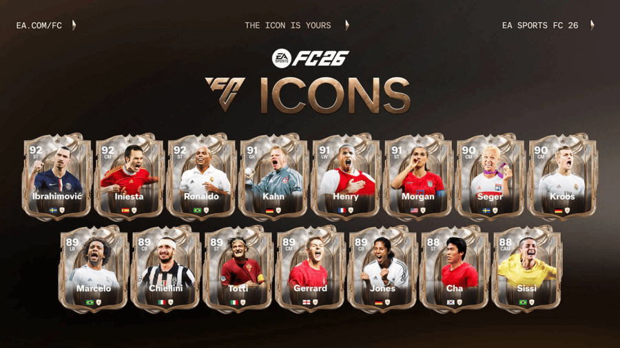 Which new Icons will be there in EA Sports FC 26?